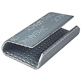 Paquete de 100 unidades. IDL Packaging ORP 2300.16 Orgapack 5/8\" Juntas dentadas abiertas para uso con flejes de poliéster (PET) del mismo ancho (paquete de 100)