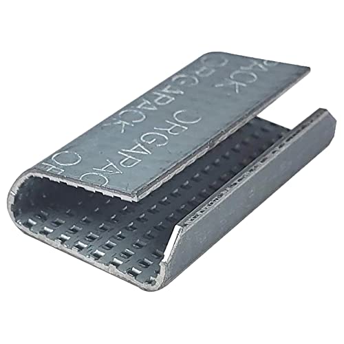 Idl Packaging Orgapack Open Serrated Seals For 5/8" Strap Width Polyester (Pet) Strapping (Pack Of 100) - Patented Serrated Pattern - Superior Holding Power Of Packaging Strapping #TOP27