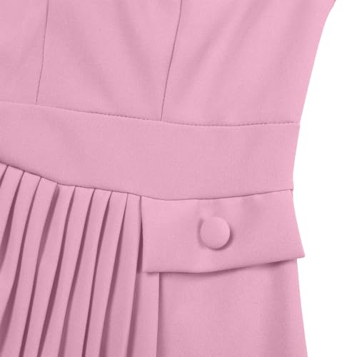 Image of Wear to Work Midi Dress for Women Business Casual A-line Dress Elegance Church Outfits