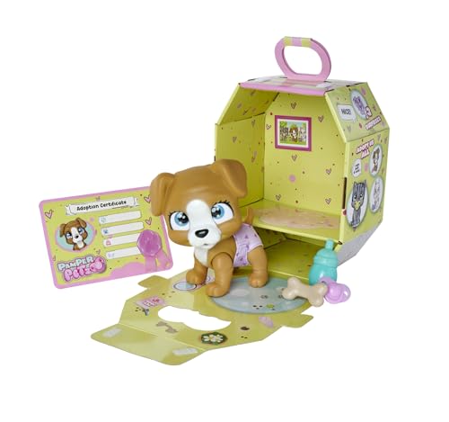 Simba 105953050 – Pamper Petz Hund, mit Trink- und Nässfunktion, Spielzeughund für Kinder ab 3 Jahren, Welpe zum Spielen, mit Überraschung und magischer Pfote