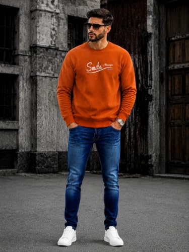Image of Mack Jonney Men's Printed Fleece Sweatshirt|Full Sleeve Round Neck Winter Sweatshirt for Casual Wear|Travel|Gym & Everyday Style-mj-62