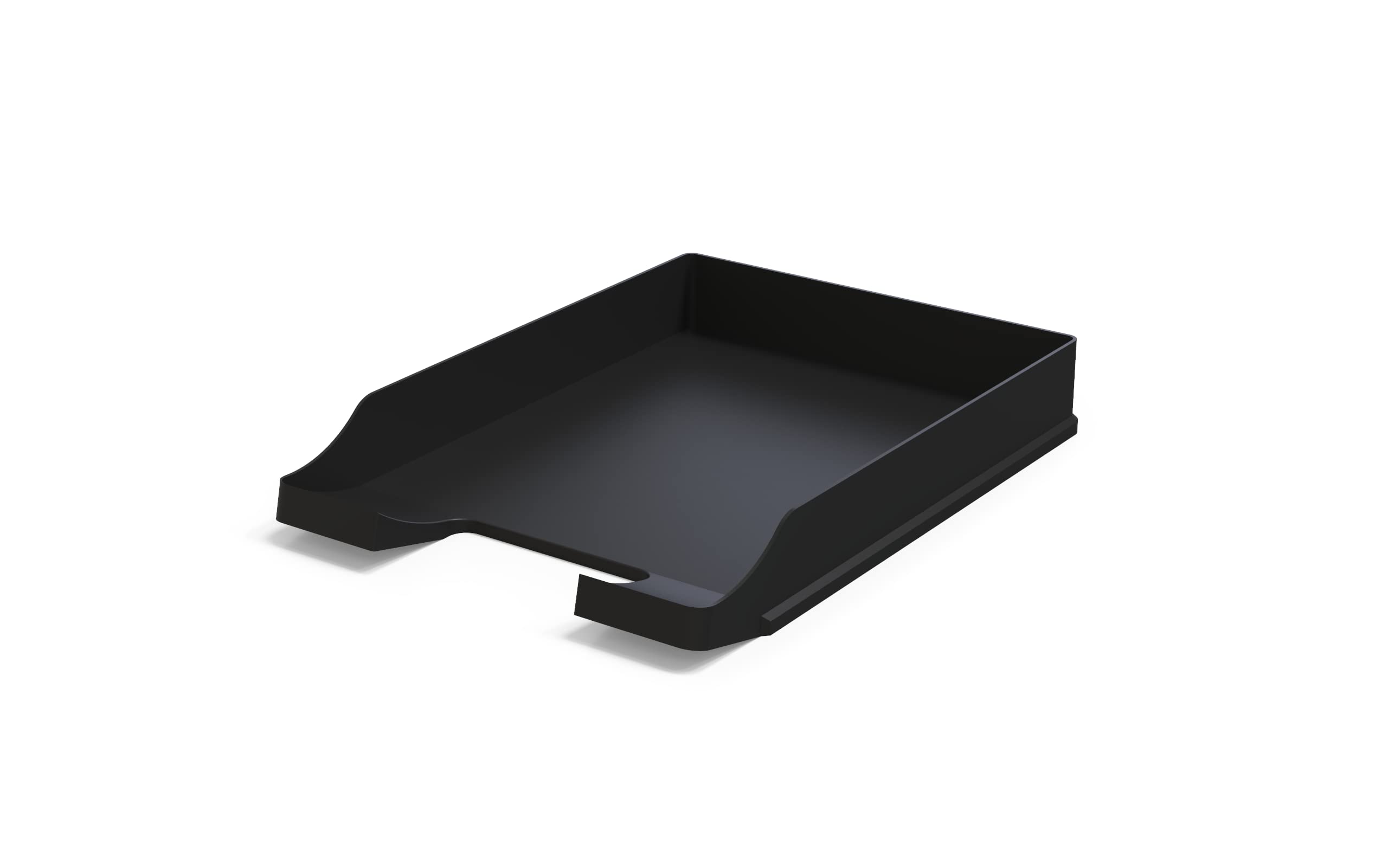 Detectalia Corbeilles à Courrier en Plastique, Lot de 20, Format A4, Noir - Organisateur de Bureau et Corbeille Postale Empilable pour Bureau, A4+,Noir Lot de 20