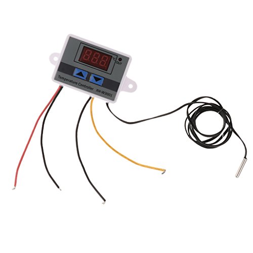 Preisvergleich Produktbild Homyl 12V / 24V / 220V Digitaler Temperaturregler Thermostat Heizung Kühlung Kalibrierung Steuerung über Sonde mit Sensor - 12V