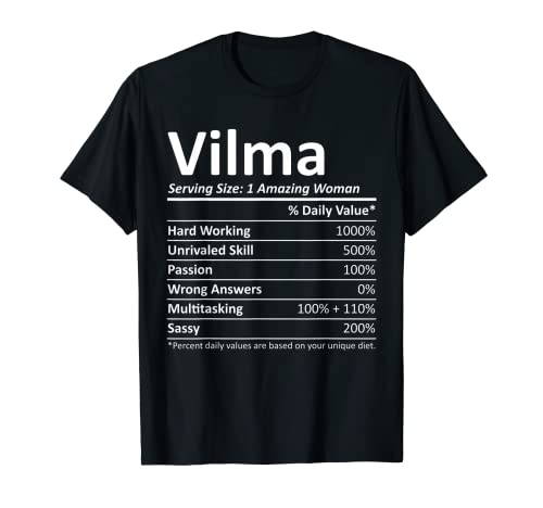 VILMA Nutrition Personalisierter Name lustige Weihnachtsgeschenkidee T-Shirt