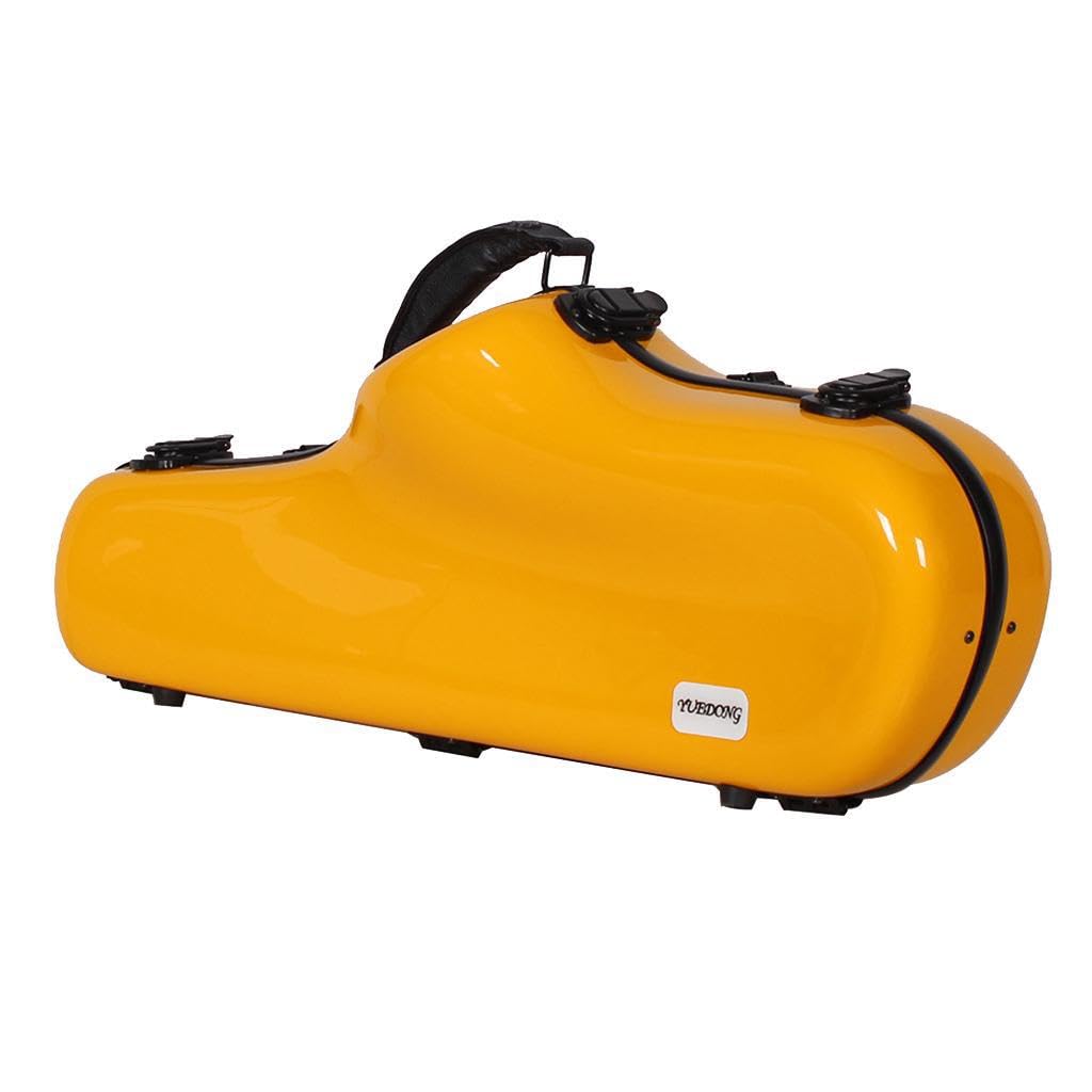 WUUISDNX Custodia resistente per sassofono con tracolla per musicisti che proteggono i sassofoni contralto durante i viaggi. Borsa portatile per sassofono , giallo , 62x24x14cm