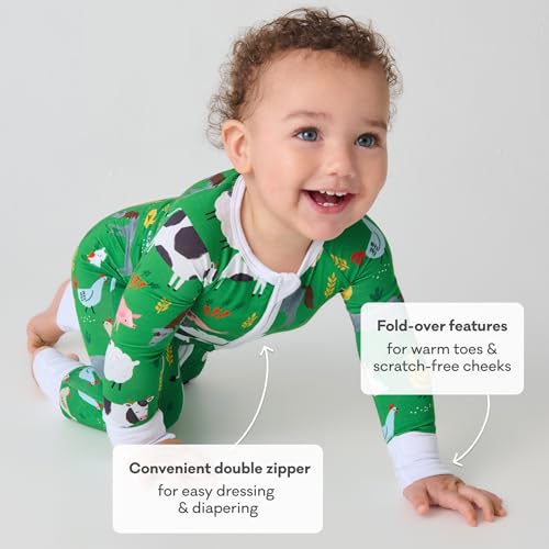 Image of Little Sleepies Pajamas for Baby Boys & Girls, Viscose from Bamboo Baby Pajamas, Sleepers, 2-Way Zipper PJs