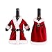 Sac De Vin Rouge De Noël, Costume De Vin Rouge De Noël Robe De Bouteille De Vin Ensemble De Décoration De Bouteille De Vin Sac De Vin Rouge Créatif 4 Pièces