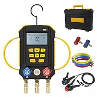 Digital HVAC Manifold Gauge Set Evakuierungs-, Kältemittel- und Vakuummodus mit 3 Schläuchen, HVAC 95-Kältemittel-Nachfüllset, Drucklecktest, Programmsteuerungssystem, verschiedene Einheiten
