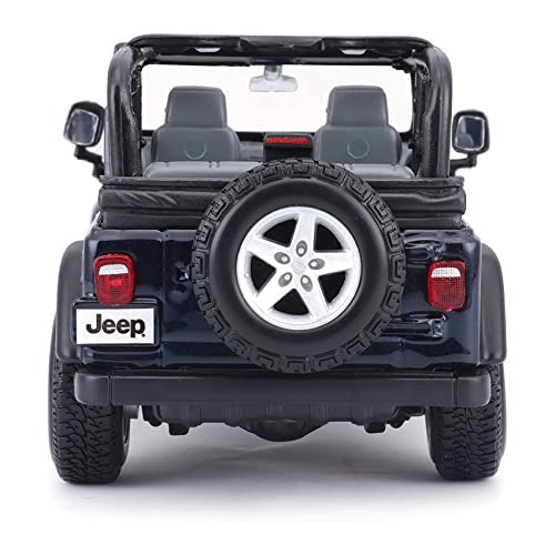 Jeep Wrangler Rubicon a escala 1:27 color azul metálico miniatura 5