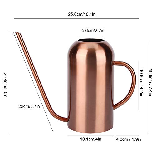 1,5 L Gießkanne, Lange Ausguss Gießkanne Edelstahl Retro Langmundiger Sukkulenten Bewässerungstopf für Gartenblumen Pflanzen Bewässerungswerkzeug