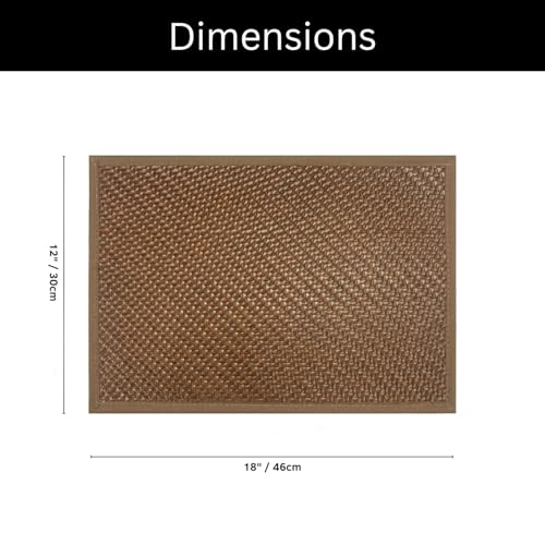Image of Amazon Brand - Umi PVC Vinyl Basket Design Placemat STBT001 | Heat Resistant, Wipe Clean, Anti-Skid Table Mats for Dining Table, Kitchen & Home Decor (30x45 CM Brown Set of 6)