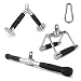 XPRT Fitness Tricep Press Down Cable Attachment, V Handle with Rotation, Rotating Bar, Tricep Rope, V-Shaped Bar, Weight Machine Accessories Set (V Handle+V Shaped Bar+Straight Bar)