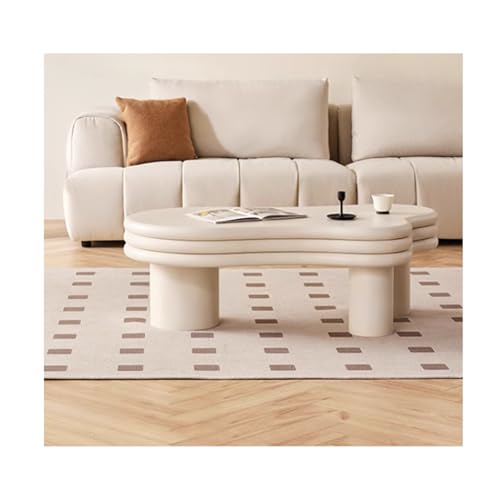 HUFIREHU Table Basse Table Basse Ronde Table Basse Gigogne Table Basse Blanche Table Centrale Abstraite Table Basse Bois Massif Lot De 2 Tables Basses Rondes En Bois Table Basse Pour SéJour(Cloud coff