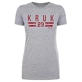 500 LEVEL John Kruk Philadelphia Font Shirt for Women (Heather Gray, Large)