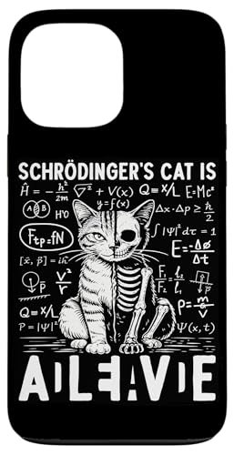 Schrodingers Cat Is Alive Dead �ʎq�����w �X�}�z�P�[�X iPhone 13 Pro Max �p