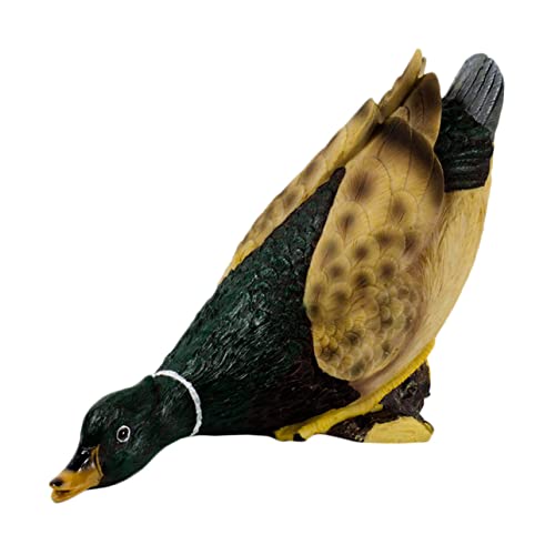 BESPORTBLE 1pièce Décoration De Jardin Simulée Résine Canard Vert pour Bassin Et Aménagement Paysager