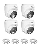 ZOSI 4 x 4MP 2.5K PoE Add-On Security Camera Outdoor, 1440p Surveillance IP Camera for Home Security, 100ft Night Vision, AI Human Vehicle Detection, Two-Way Audio, Works with Our PoE NVR Only