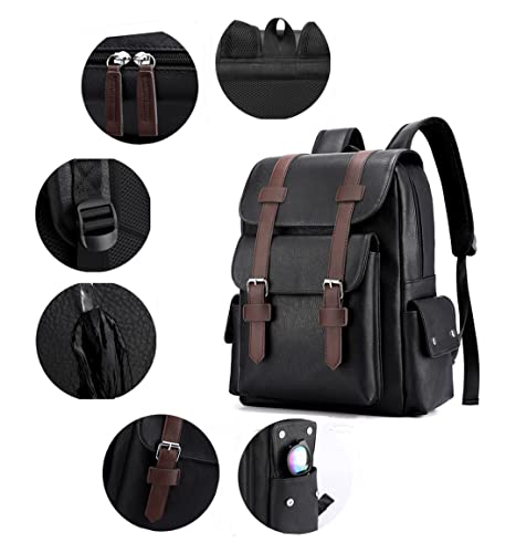 Mochila Executiva Impermeável mochilas escolar Masculina/Feminina material de couro pu Marrom Escuro