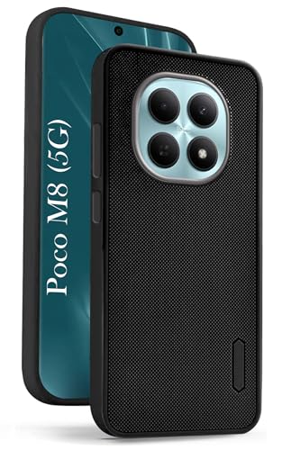 Image of Jkobi Rubberised Back Cover Case for Poco M8 5G (Textured Grip Design | Micro-Fiber Cloth Inside | Slim and Light Weight | Soft Touch and Feel)