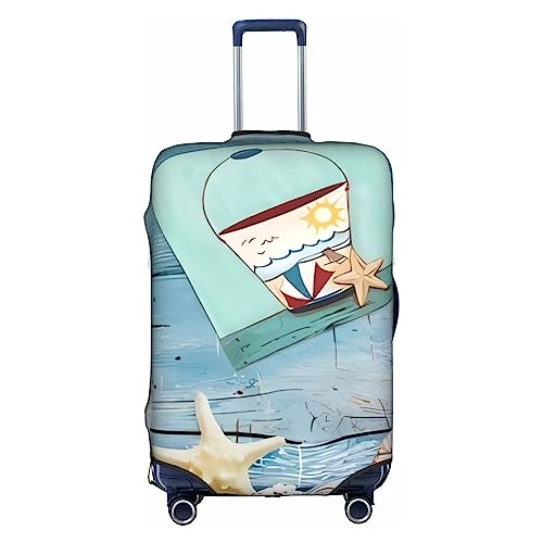 Housse de protection pour valises Dehiwi anti-rayures à fermeture éclair blanche