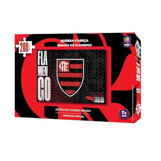 Flamengo, quebra cabeça Brasão Flamengo, 200 peças, Mimo brinquedos