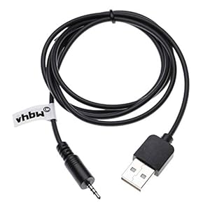 vhbw USB-jack oplaadkabel compatibel met JBL Synchros E50BT, E50, E40BT, E40, J56, J56BT hoofdtelefoon – USB naar AUX…