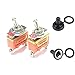 Produktbild Qiorange 2Pcs AC 250V 15A 2-Polig EIN/AUS Kippschalter Schalter Wippschalter SPST Metall Mit wasserdicht Schutzkappe (ON/OFF 2Pin Type B 2pcs)