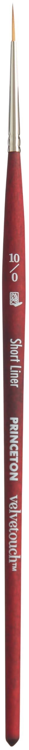 Princeton Artist Brush Co. Scarlet Princeton Velvetouch Paintbrush, Size 10/0 Inch,