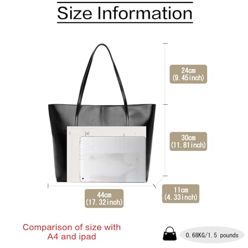 Image of LAORENTOU Women Crossbody Handbags Genuine Leather Satchel Handbags for Women Top-handle Shoulder Tote Purses