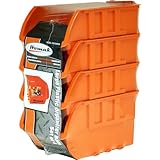 Homak Plastic Bins, Large, Set of 4, HA01040954