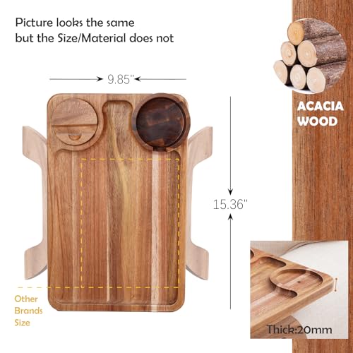 image for Nnewvante Couch Cup Holder Tray, 3 in 1 Large 15.36