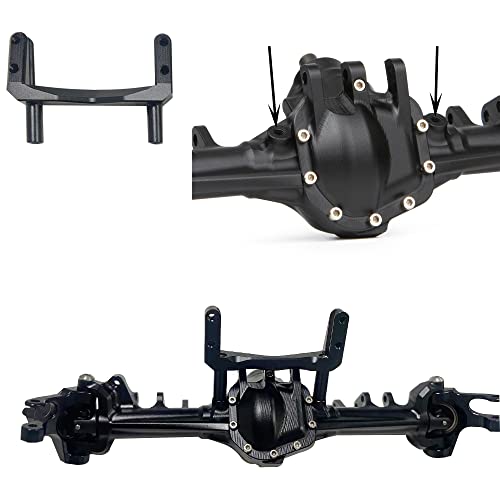 Aluminum Front & Rear Axles Cnc Complete Axle Set For 1/10 Rc Crawler Car Axial Scx10 Ii Rgt 86100 Redcat Gen8 Element Enduro Cc01 (Black Front Rear Axle) #TOP6