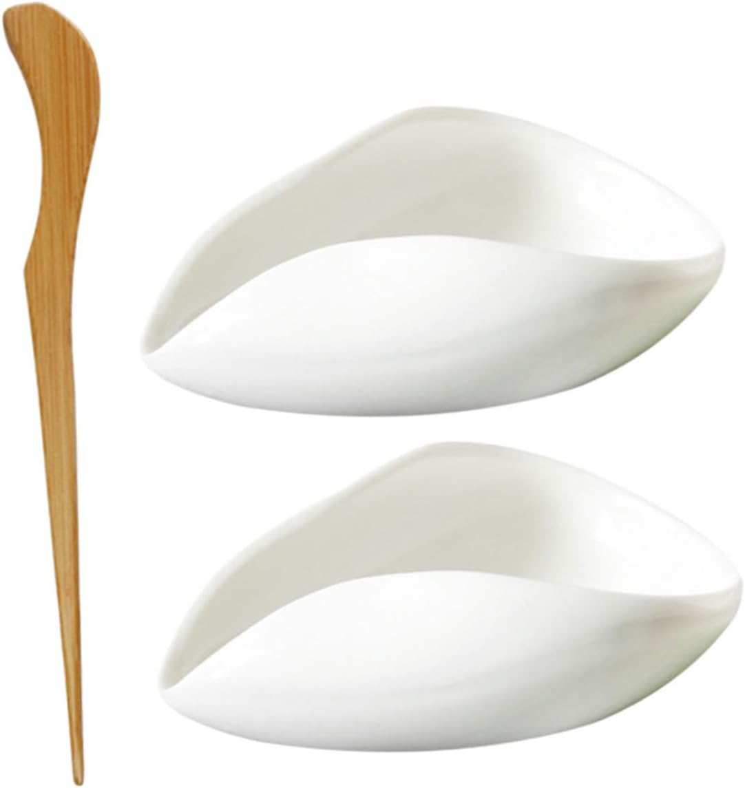 1Set Tea Scoop Porcelain Tea Leaf Spoon for Loose Tea Stylish and Tea Accessories for Tea Ceremonies and Coffee Bean Display
