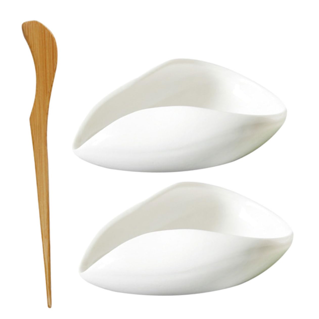 TOPPERFUN 1Set Tea Scoop Porcelain Tea Leaf Spoon for Loose Tea Stylish and Tea Accessories for Tea Ceremonies and Coffee Bean Display