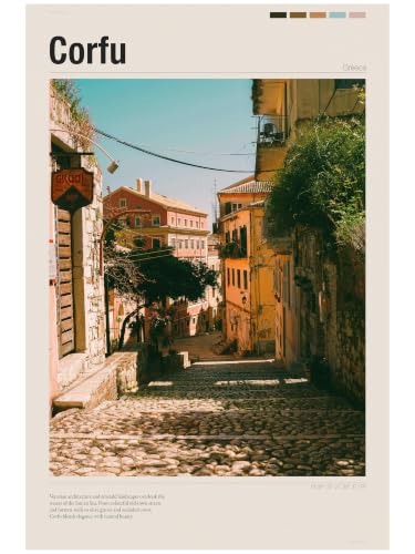Poster photo Corfou Grèce A2 une pièce de style intérieur raffiné