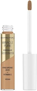 كونسيلر ميراكل بيور بفيتامين سي وحمض الهيالورونيك من ماكس فاكتور، درجة لون 04-7.8 مل، متعدد الألوان، كل الأنواع