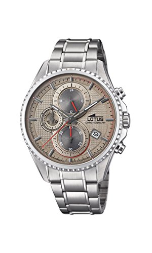 Lotus Watches Homme Chronographe Quartz Montre avec Bracelet en Acier Inoxydable 18526/2