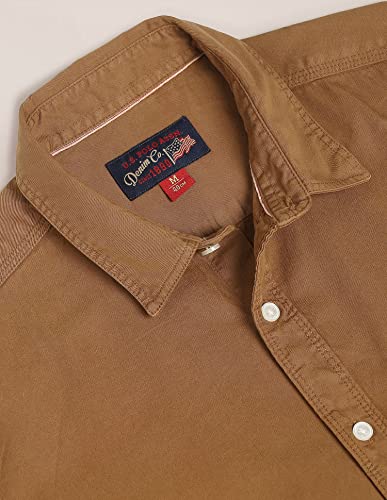 Image of U.S. Polo ASSN. Men Cotton Solid Regular Fit Shirt