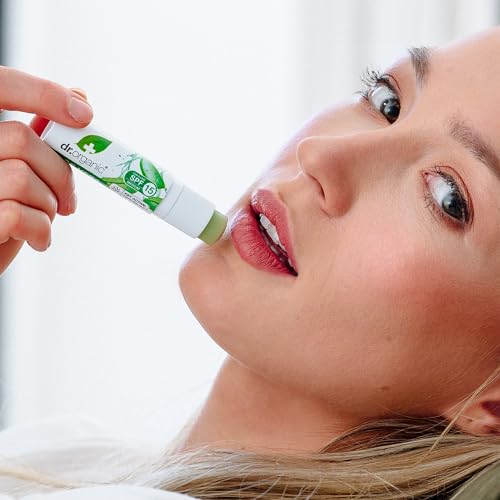 Dr Organic Lip Balm Gift Set, Moisturising, SPF 15, Assorted Multipack with Aloe Vera, Argan Oil, Coconut Oil, Natural, Vegetarian, Cruelty-Free, Paraben & SLS-Free, Organic, 5.7ml - Image 8