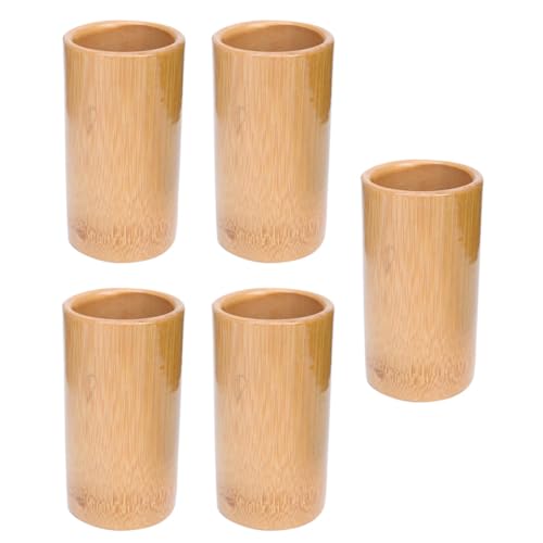Ventouses en bambou lot de 5 pour massage et cupping traditionnel au fini rond soigné