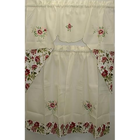 The_Curtain_Shop Positano Embroidered Tier and Swag Set-Burgundy Cover
