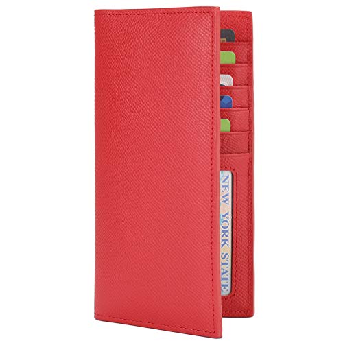 Slim Leather ID/Credit Card Holder Long Wallet with RFID Blocking