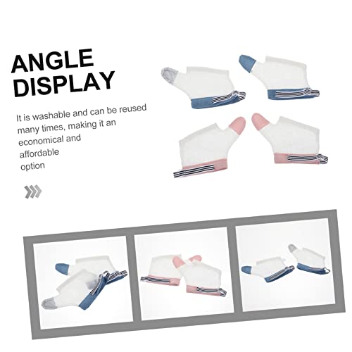 BESPORTBLE 2 Pairs of Adjustable Baby Anti-Sucking Gloves for Infants Soft Thumb Protector Mittens Finger Sucking Stopper for Toddlers Lightweight Fabric Suitable for Children4