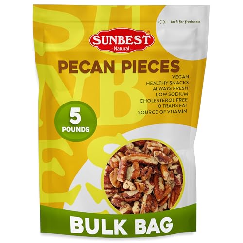 Sunbest Natural Fancy Georgia Raw Pecan Pieces 5 lb