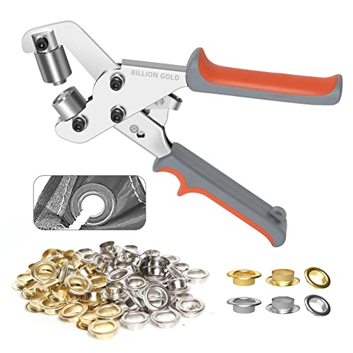 BILLION GOLD Eyelet Punch Press Kit with 500pcs Eyelets