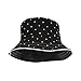 Patent Polka Dot Reversible Waterproof Bucket Rain Hat, Foldable - One Size