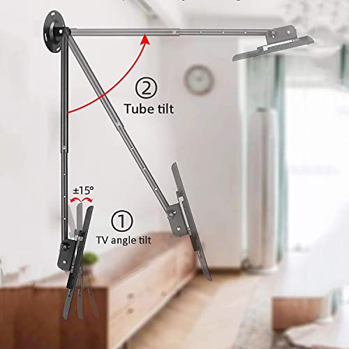 Support TV plafond pivotant 360 pour éviter les reflets sur écran 42-70 - 6