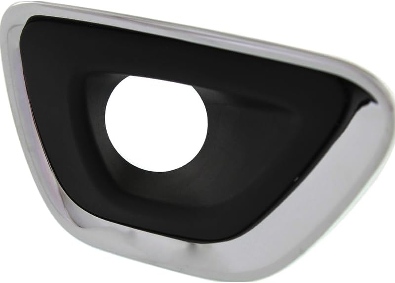 Fog Light Trim Black and Chrome Front Passenger Side Compatible with 2014-2016 Jeep Grand Cherokee 68143078AB