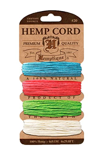 Hemptique Hemp Cord Card Ideal for Sustainable Crafting & Versatile Use - Eco-Friendly, Non-Toxic Craft Cord for Jewelry Making, Scrapbooking - Engage Your Creativity with Natural Twine - CHIT Chat