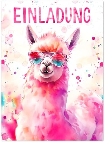 12 Tier Einladungskarten Set - Kindergeburtstag Einladungen Mit Süßen Tieren